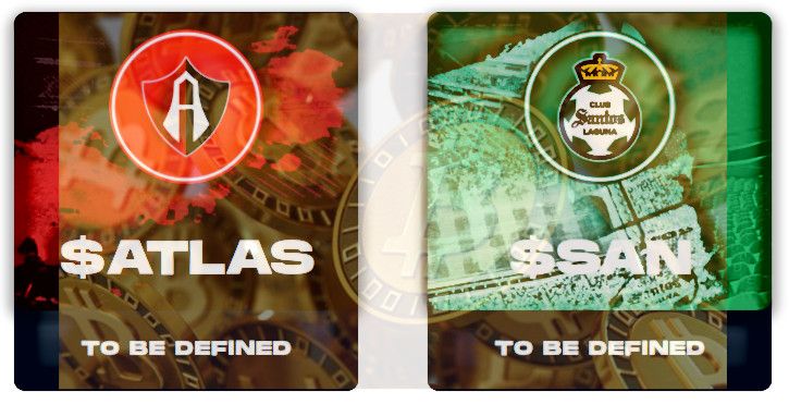 Los aficionados del Atlas y Santos Laguna podrán ganar dinero con criptos Token Fans